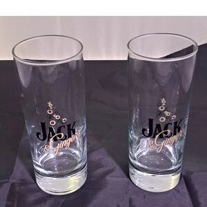 Jack Daniels Jack And Ginger Jack & Ginger Highball  Glasses Set Of 2 Pre-owned